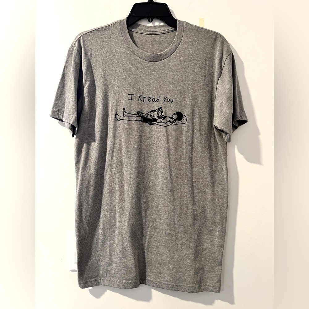 Men's I Knead You Grey Cat T-Shirt Sz. M *EUC* MSRP: $20+tax